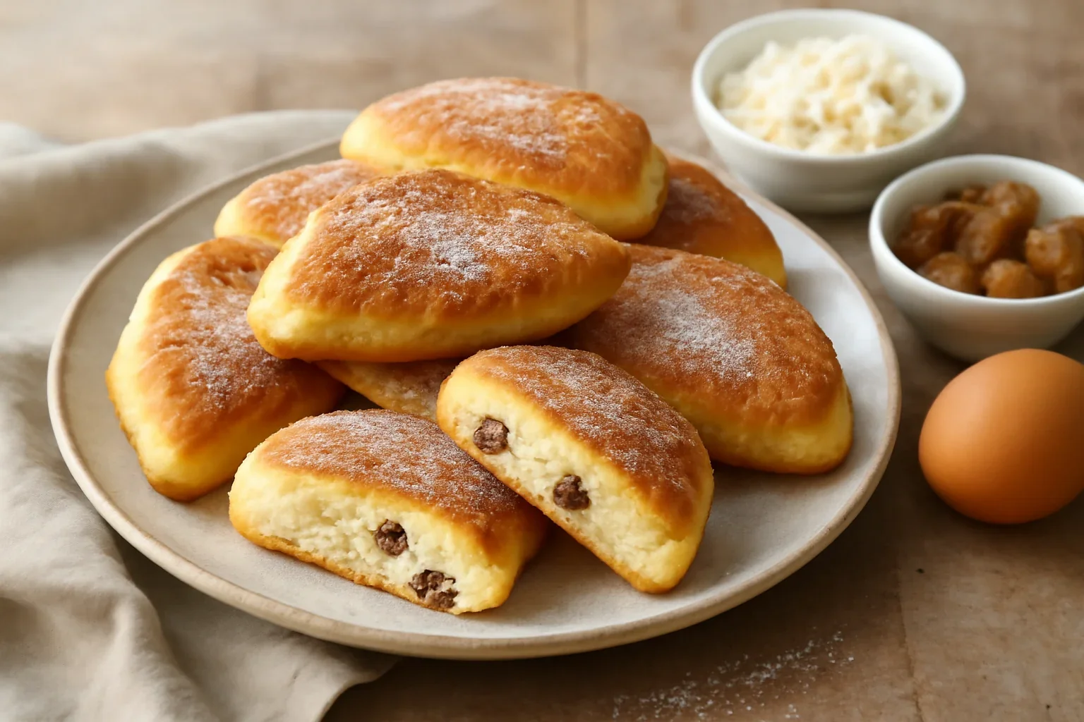 Brânzoaice prăjite la tigaie sau plăcinte umplute cu brânză dulce