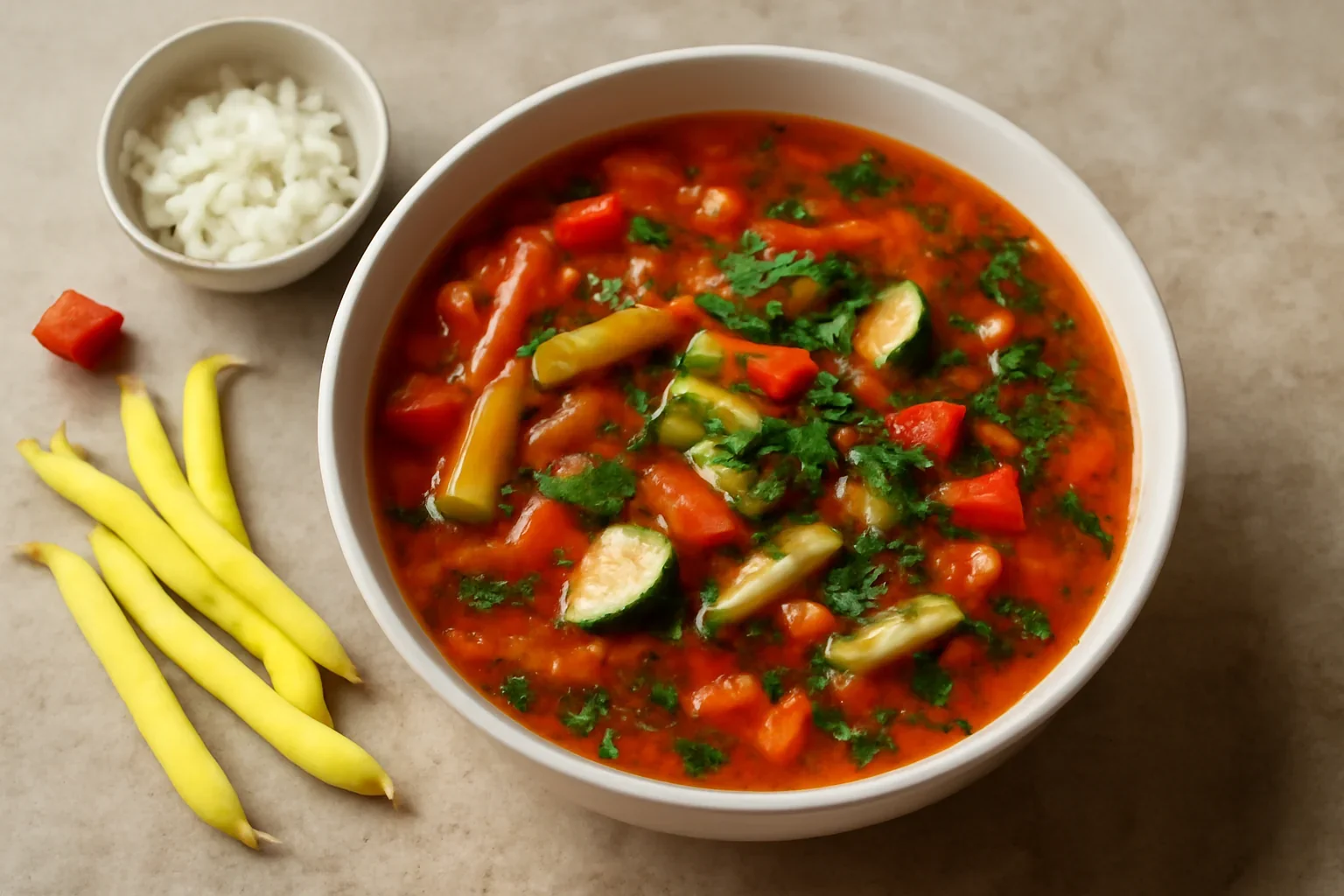 Ciorba de zarzavat cu dovlecei si pastai