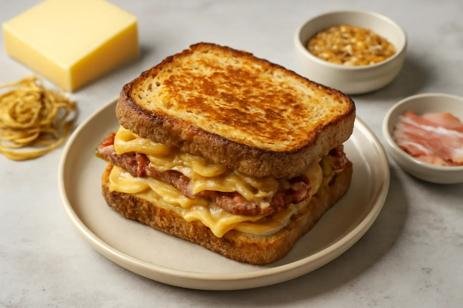 Sandwich cu bacon sau ceapă – o idee rapidă și gustoasă