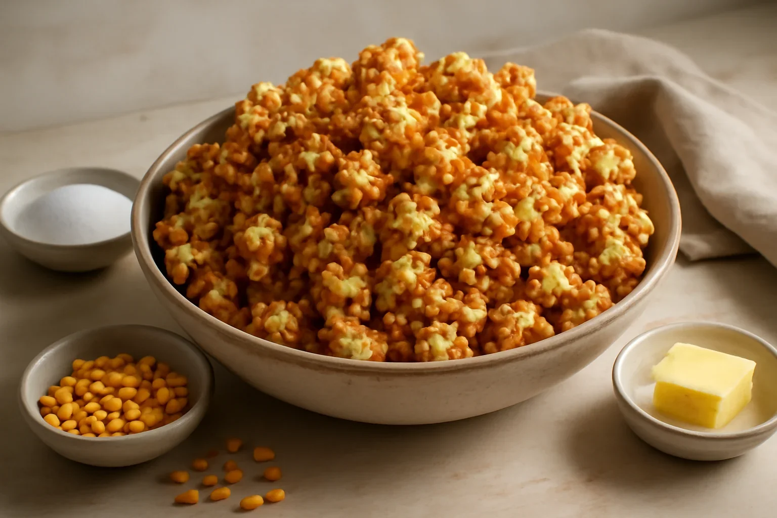 Popcorn cu caramel sau zahăr ars – făcut în casă