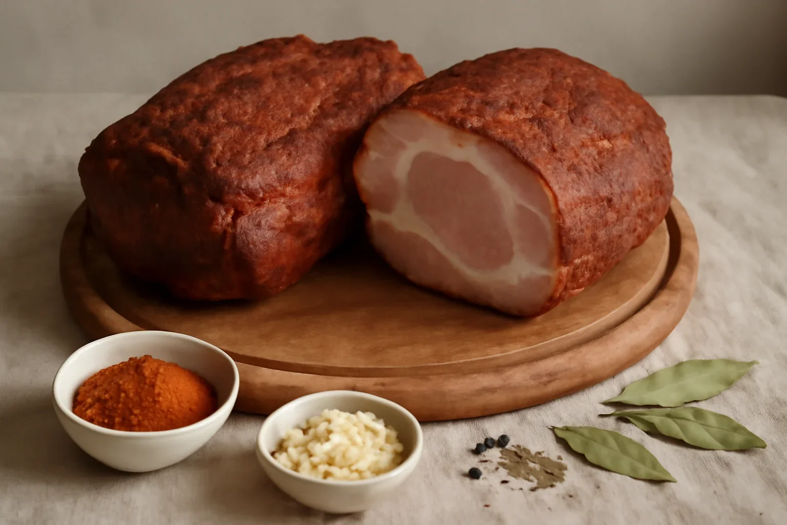 Ceafa afumata baituita de porc – mezel de casa