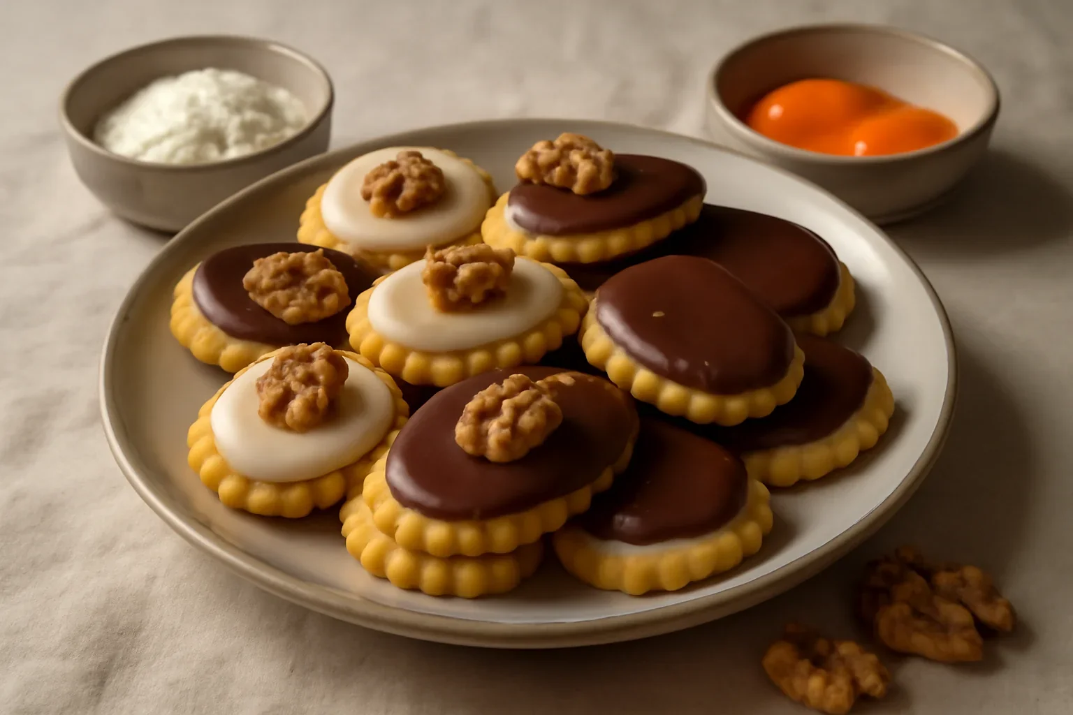 Paleuri cu nuca, fondant sau ciocolata