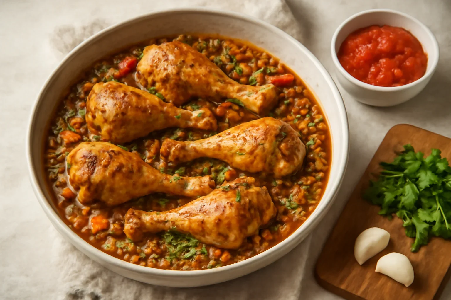 Mancare de linte cu curcan la Crock-pot
