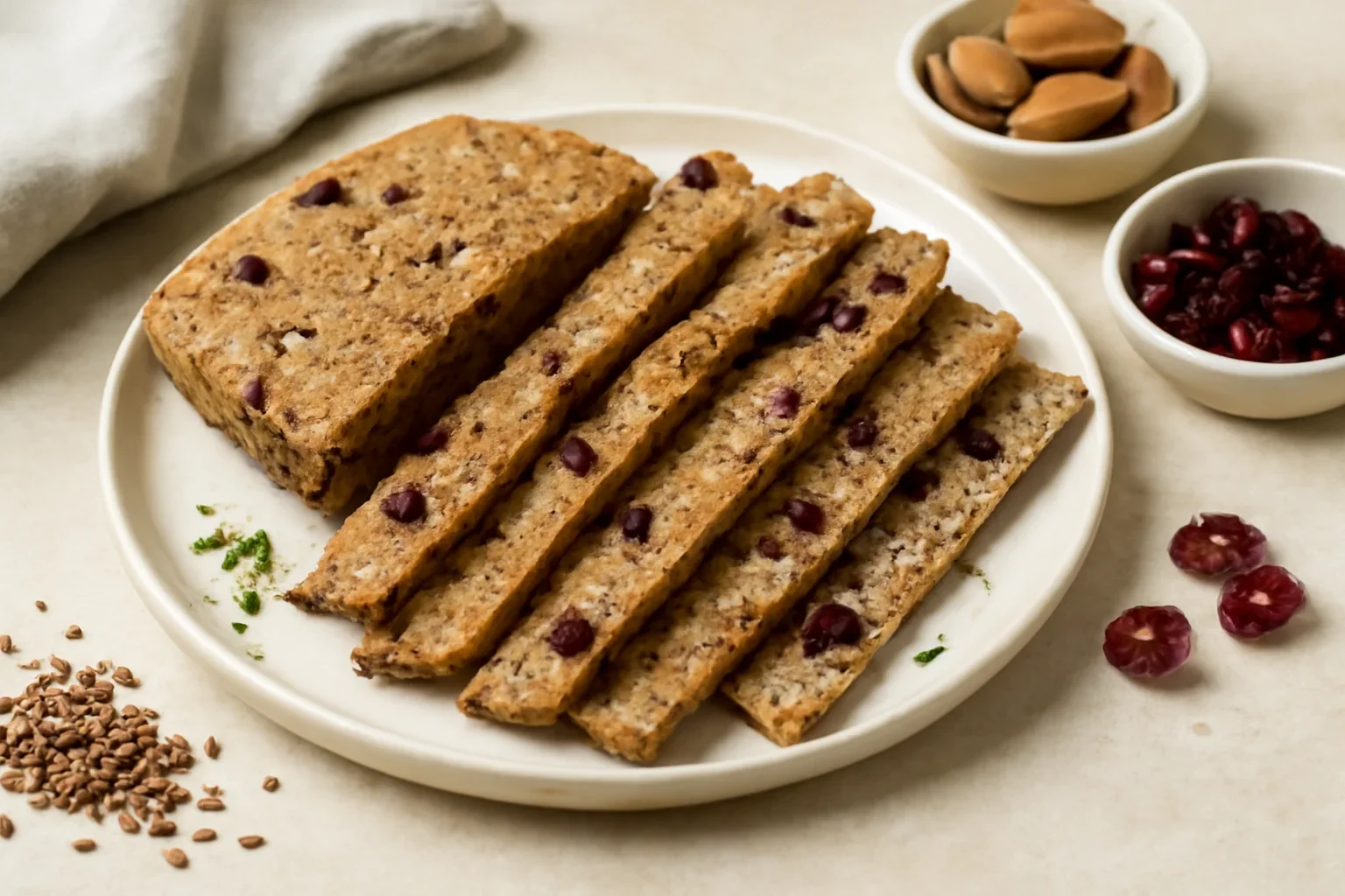 Crackers de pâine cu merișoare