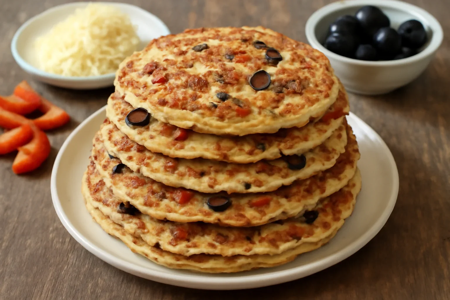 Pizza la tigaie (pancakes aperitiv)