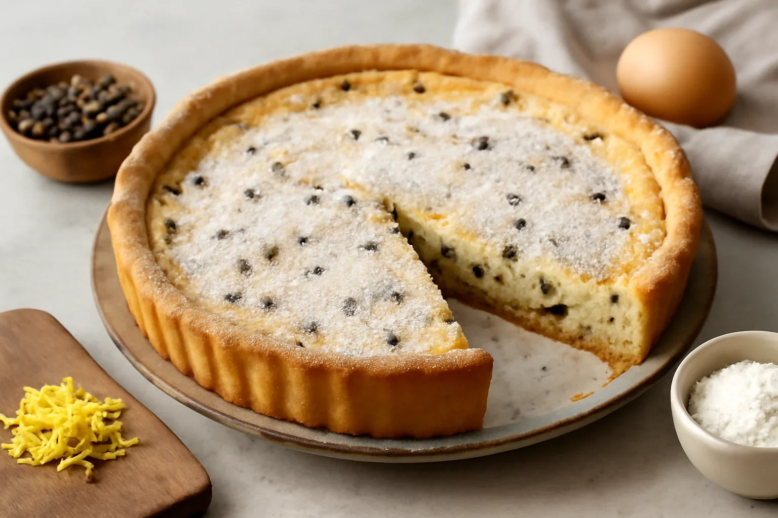 Tarta cu urda si picaturi de ciocolata