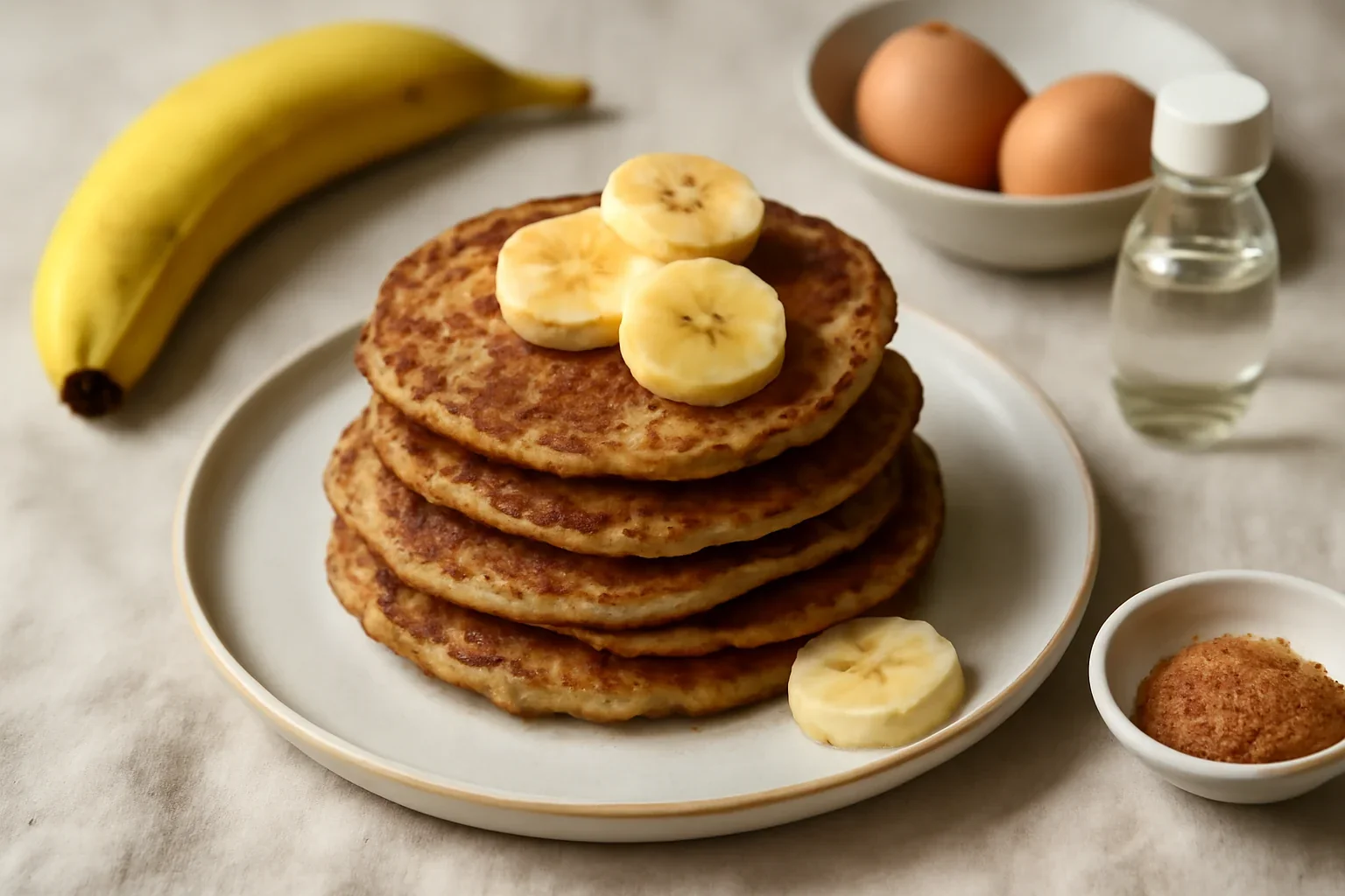 Clătite cu banane fără făină și lapte