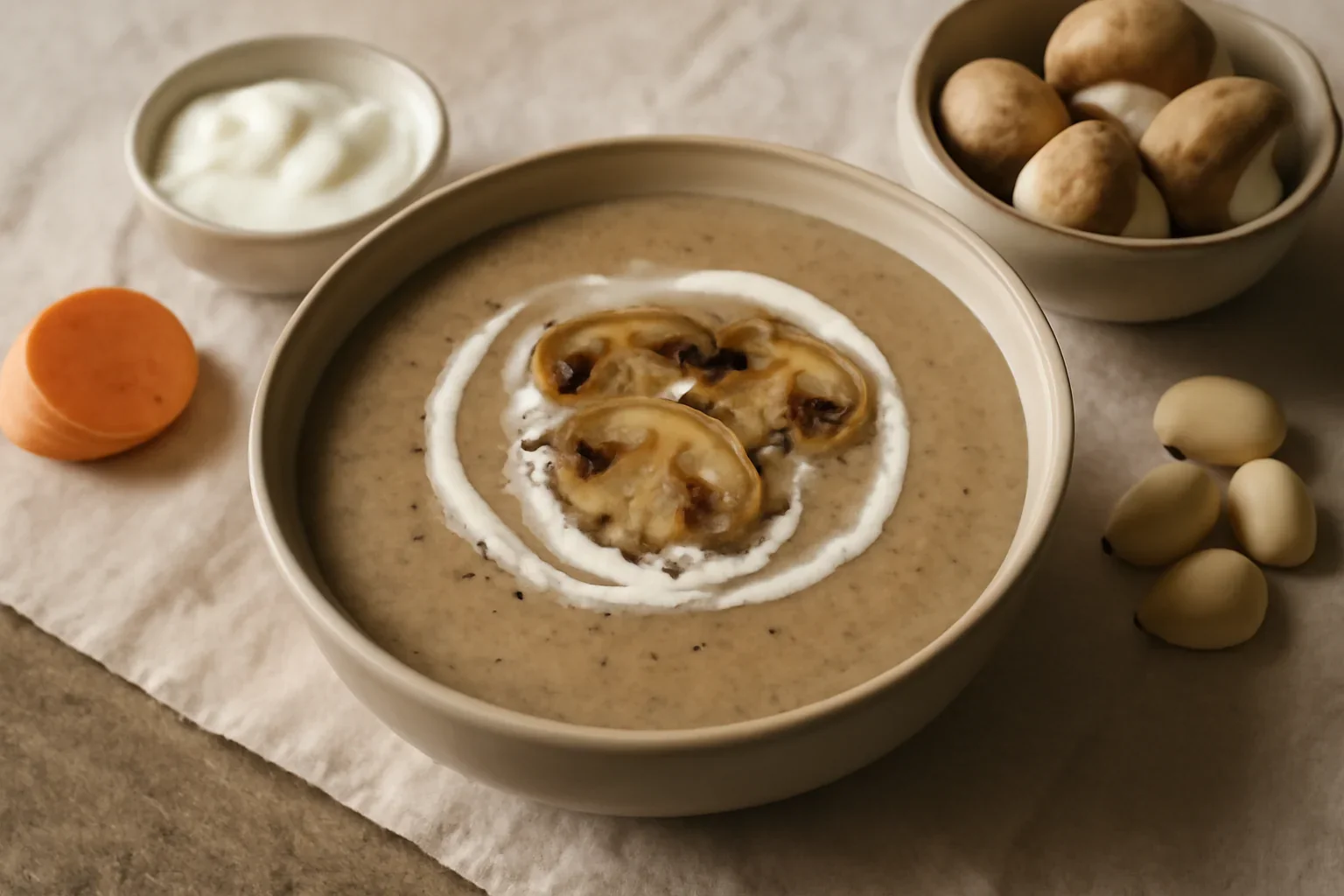 Supa crema de ciuperci reteta de post sau cu smantana