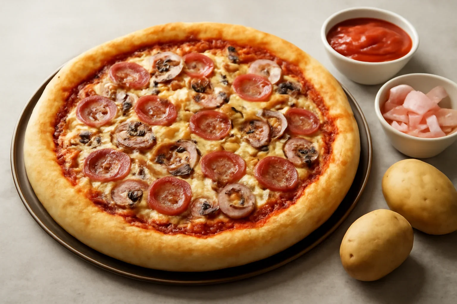 Aluat de pizza cu cartofi fierți – rețeta de pizza cu blat pufos