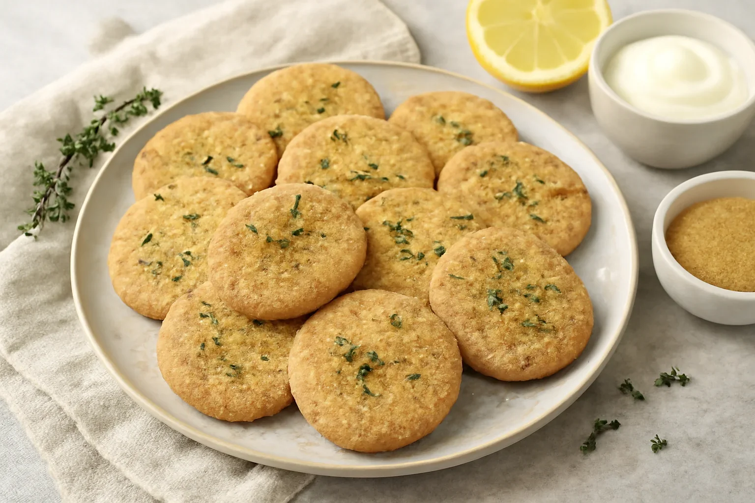 Biscuiți cu lămâie și cimbru