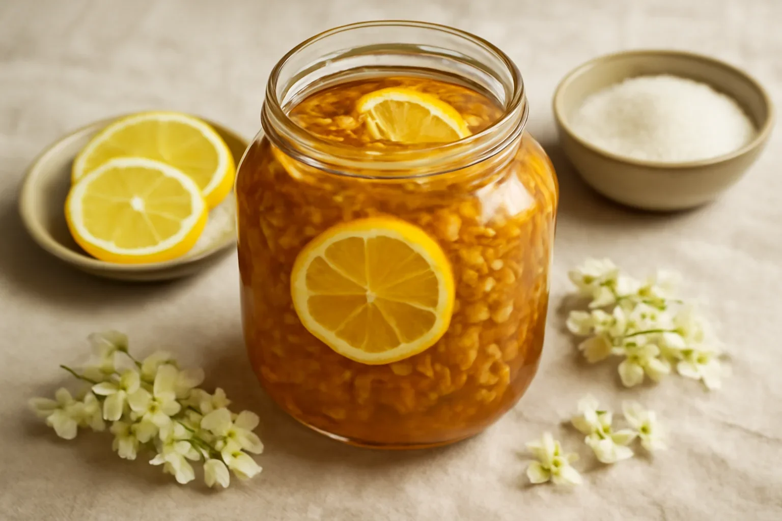 Dulceata de salcam cu lamaie reteta veche