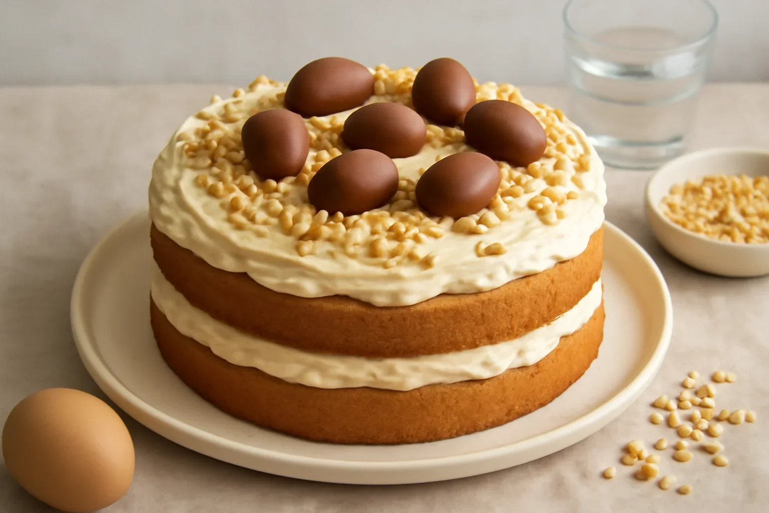 Tort cu crema de mascarpone, frisca si unt de arahide