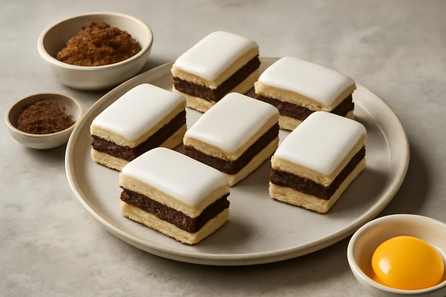 Prăjitura Siret sau fursecuri Siretul cu cremă de ciocolată și glazură de fondant