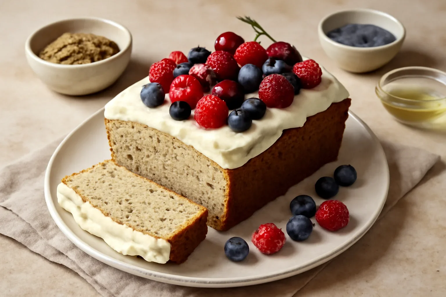 Chec cu cremă de mascarpone și fructe