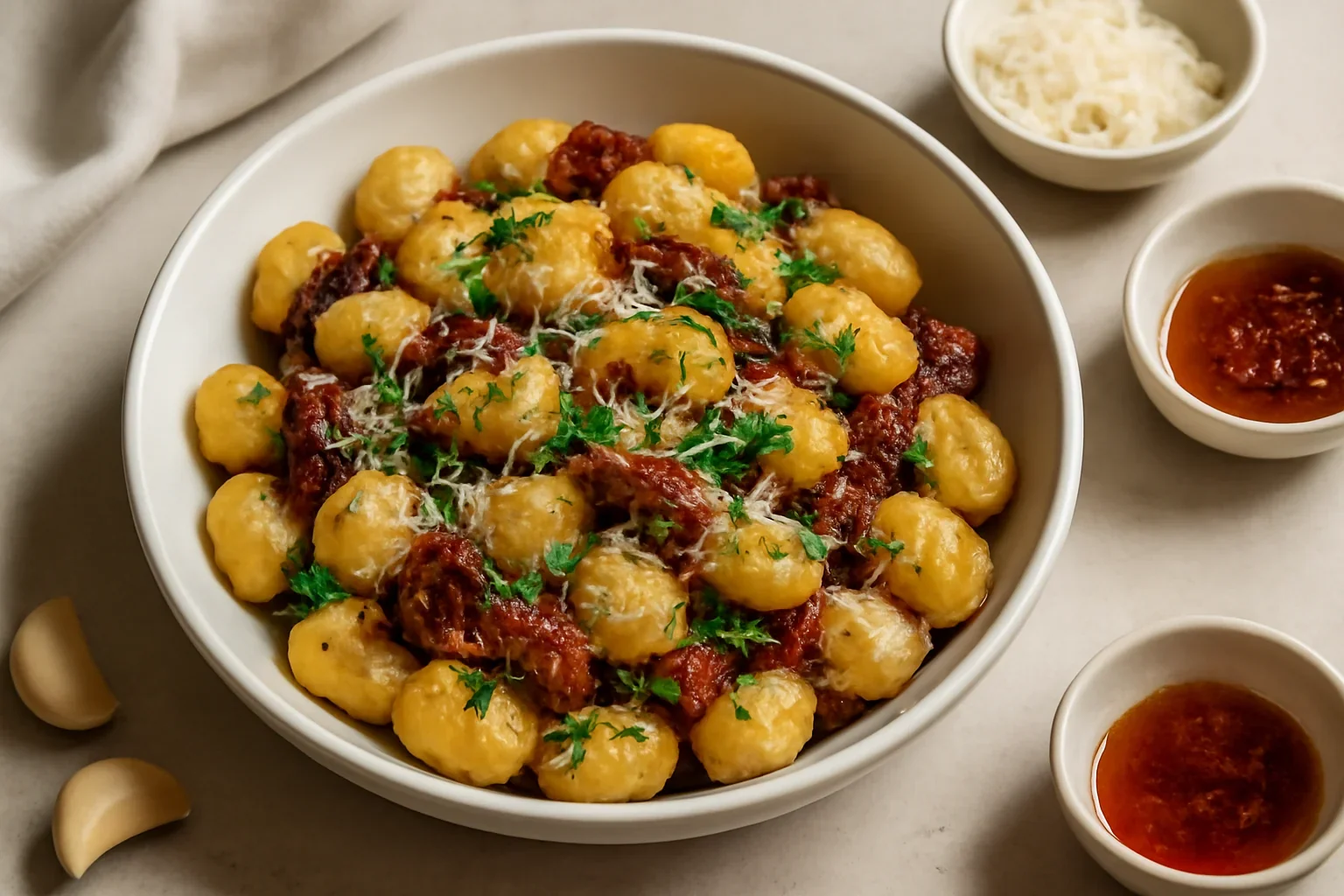 Gnocchi cu rosii uscate