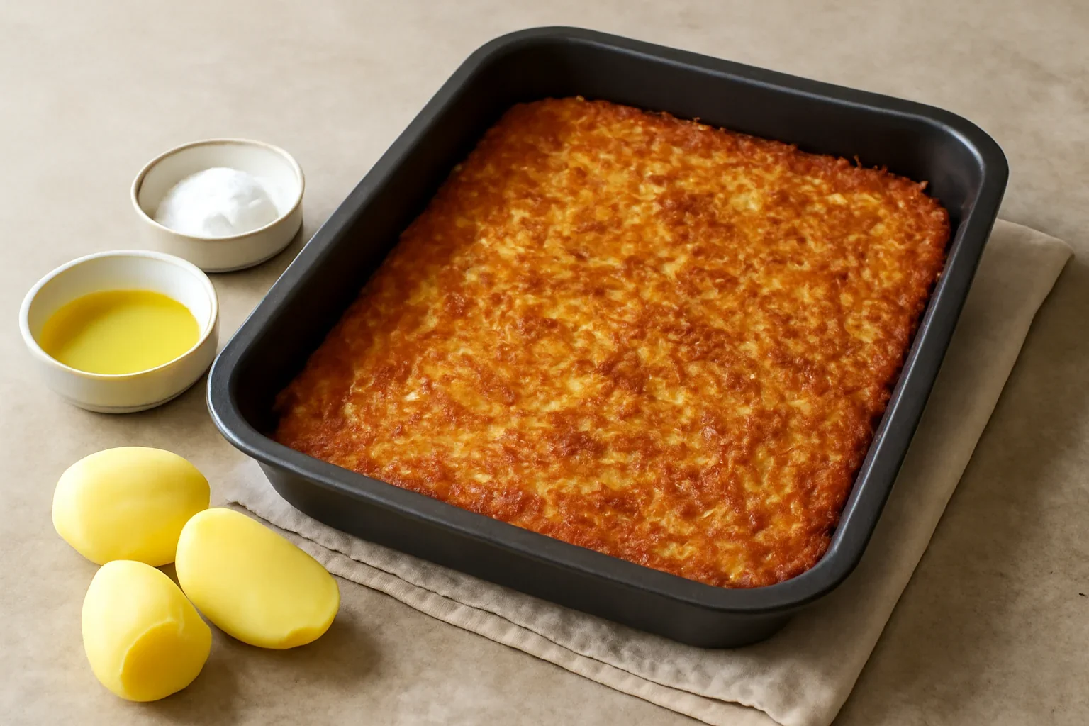 Rösti la cuptor – rețeta de cartofi rași rumeniți la tavă