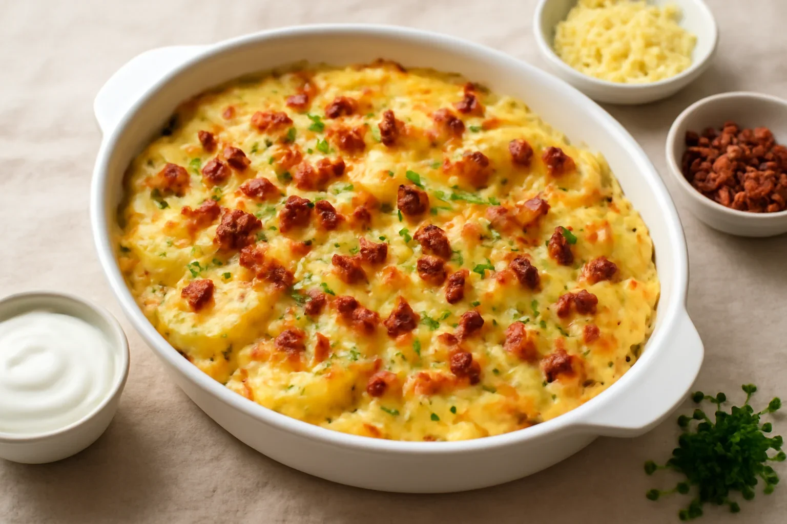 Cartofi carbonara la cuptor reteta de cartofi gratinati