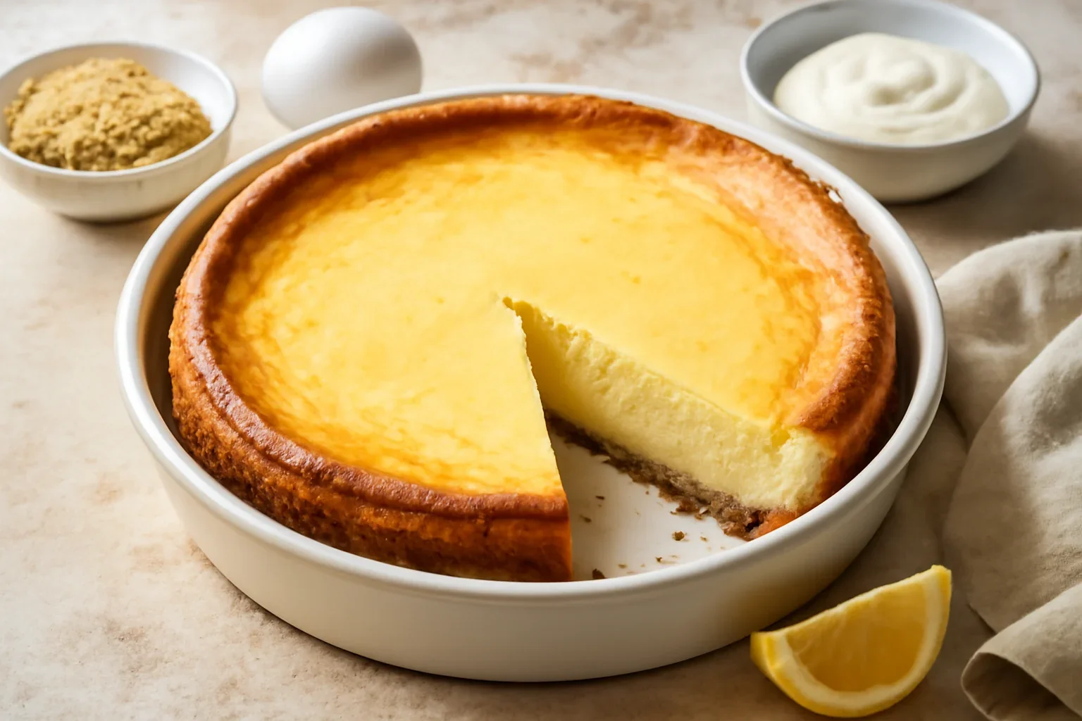 Cheesecake clasic la cuptor