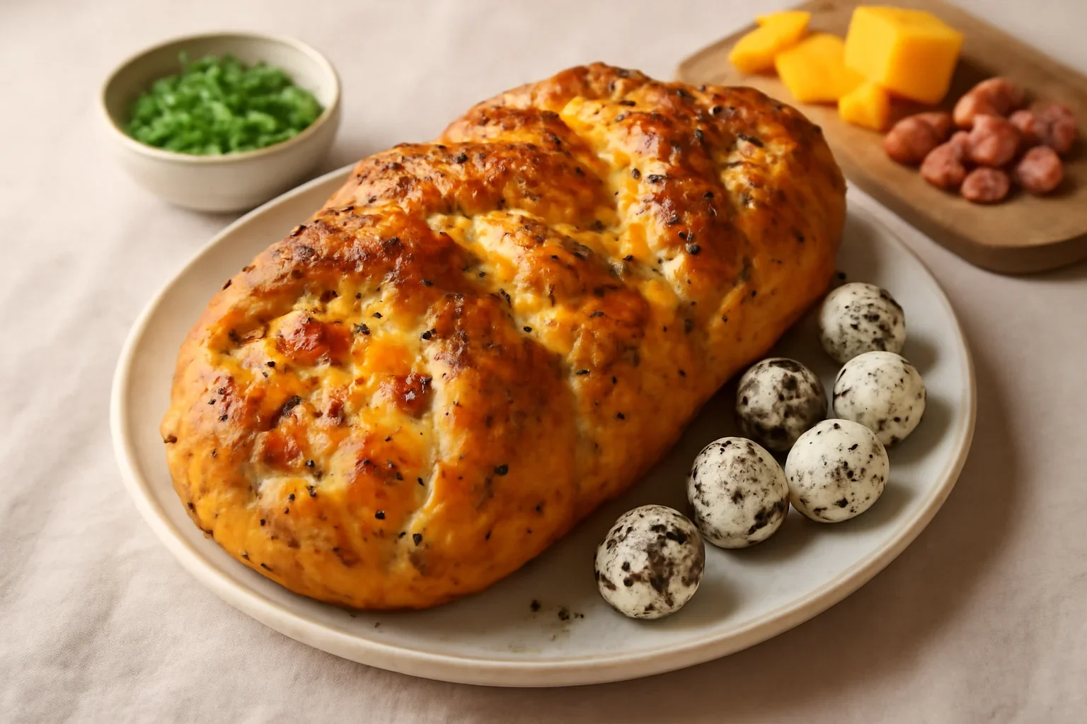 Chifle de casa cu jambon si cascaval Cheddar