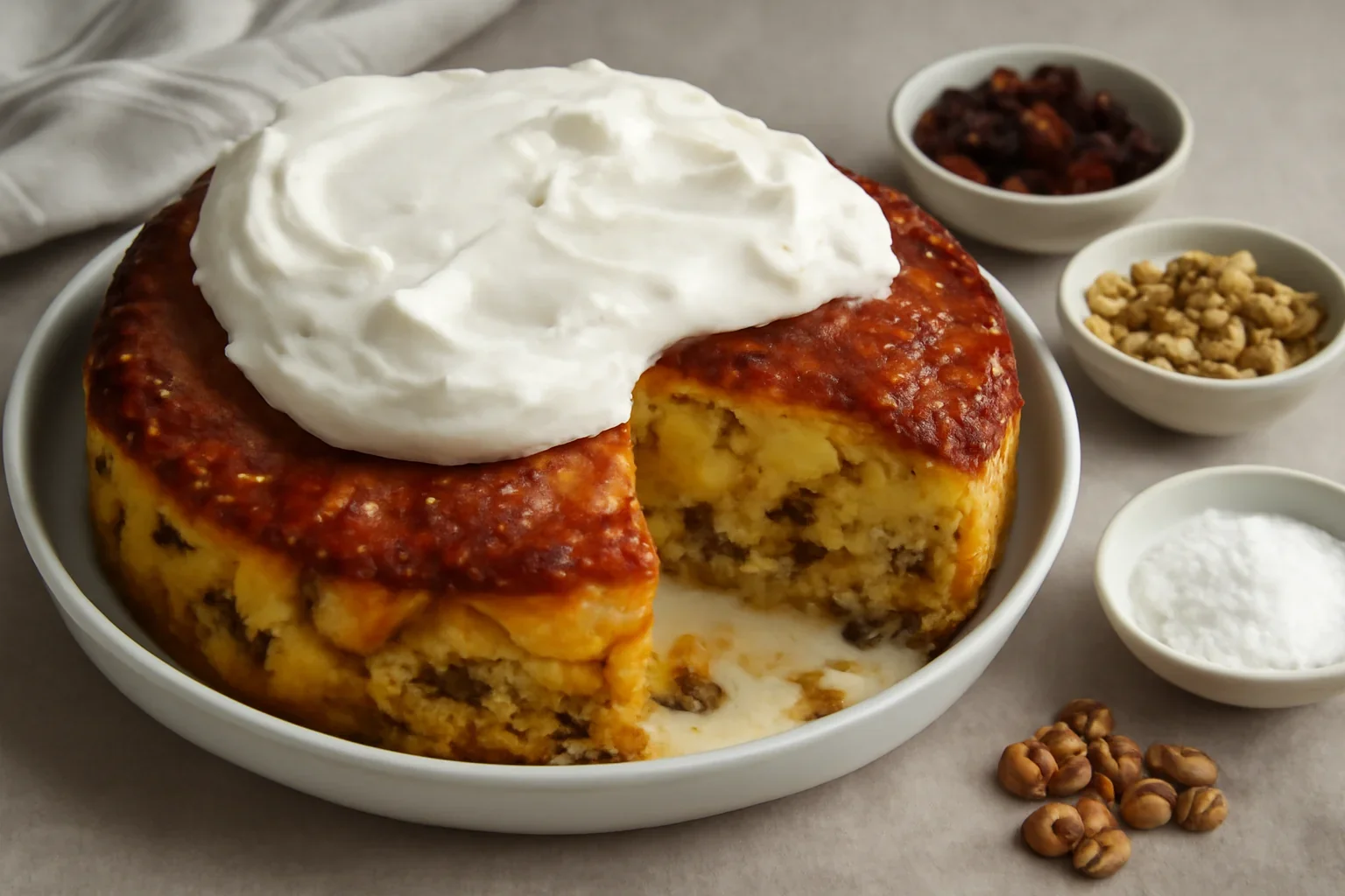 Tort de mere cu frișcă și zahăr ars (caramelizat) – rețeta veche de familie