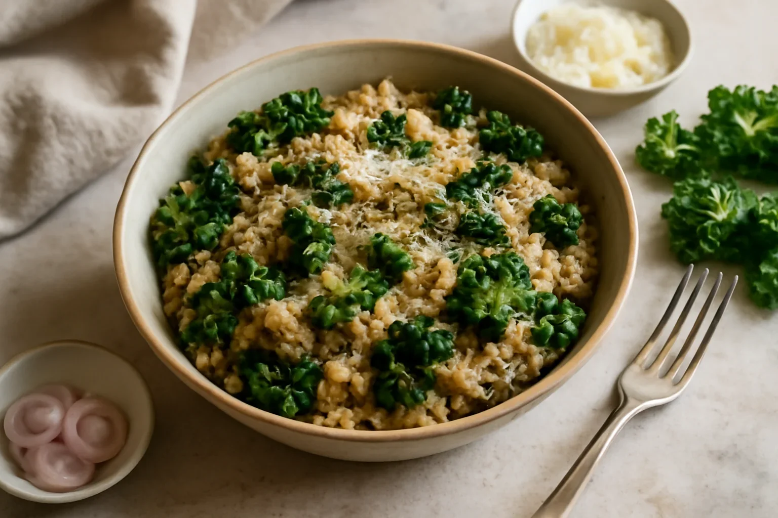 Risotto cu varză kale