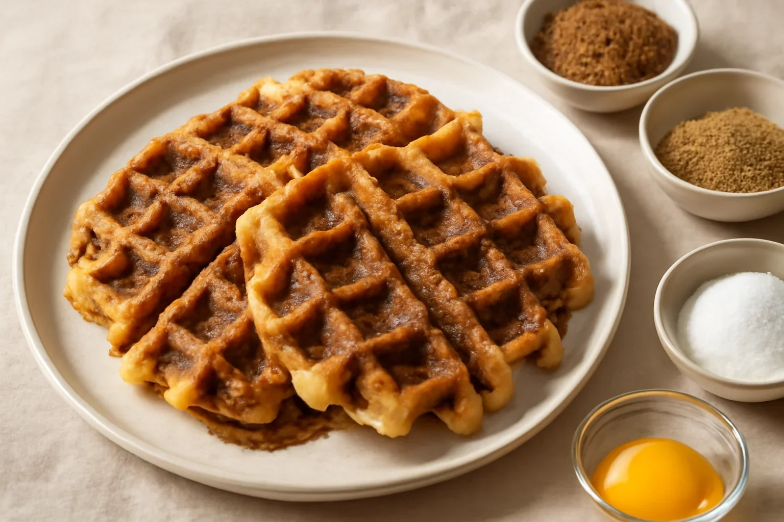 Cinnamon roll waffles
