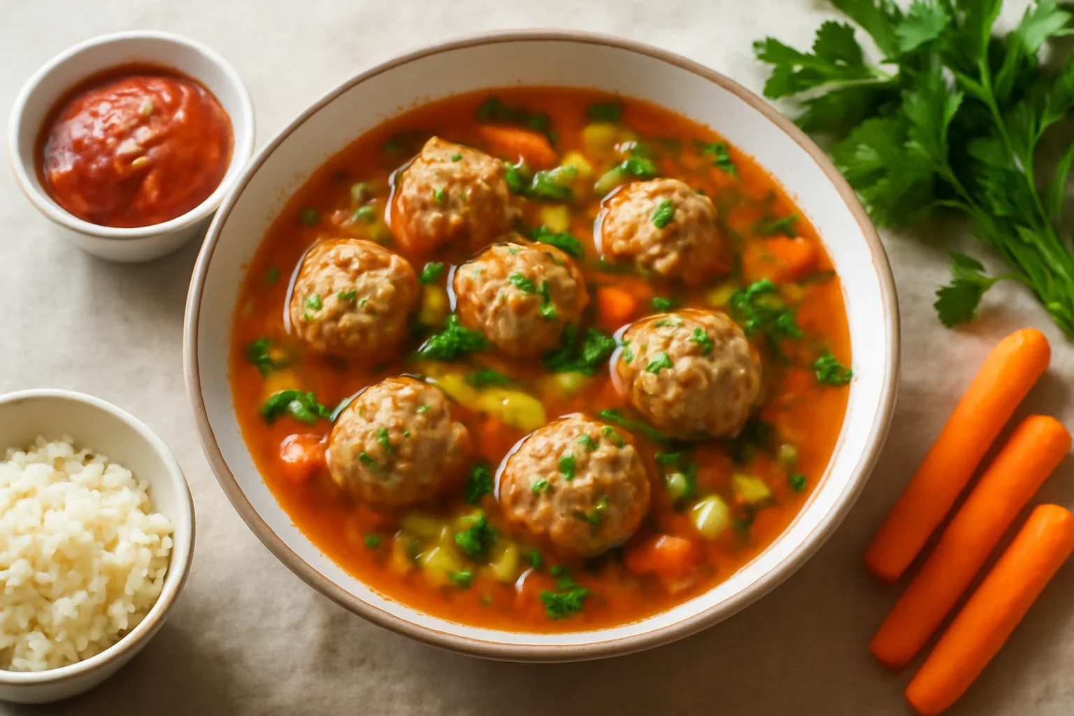 Ciorba de perisoare de miel