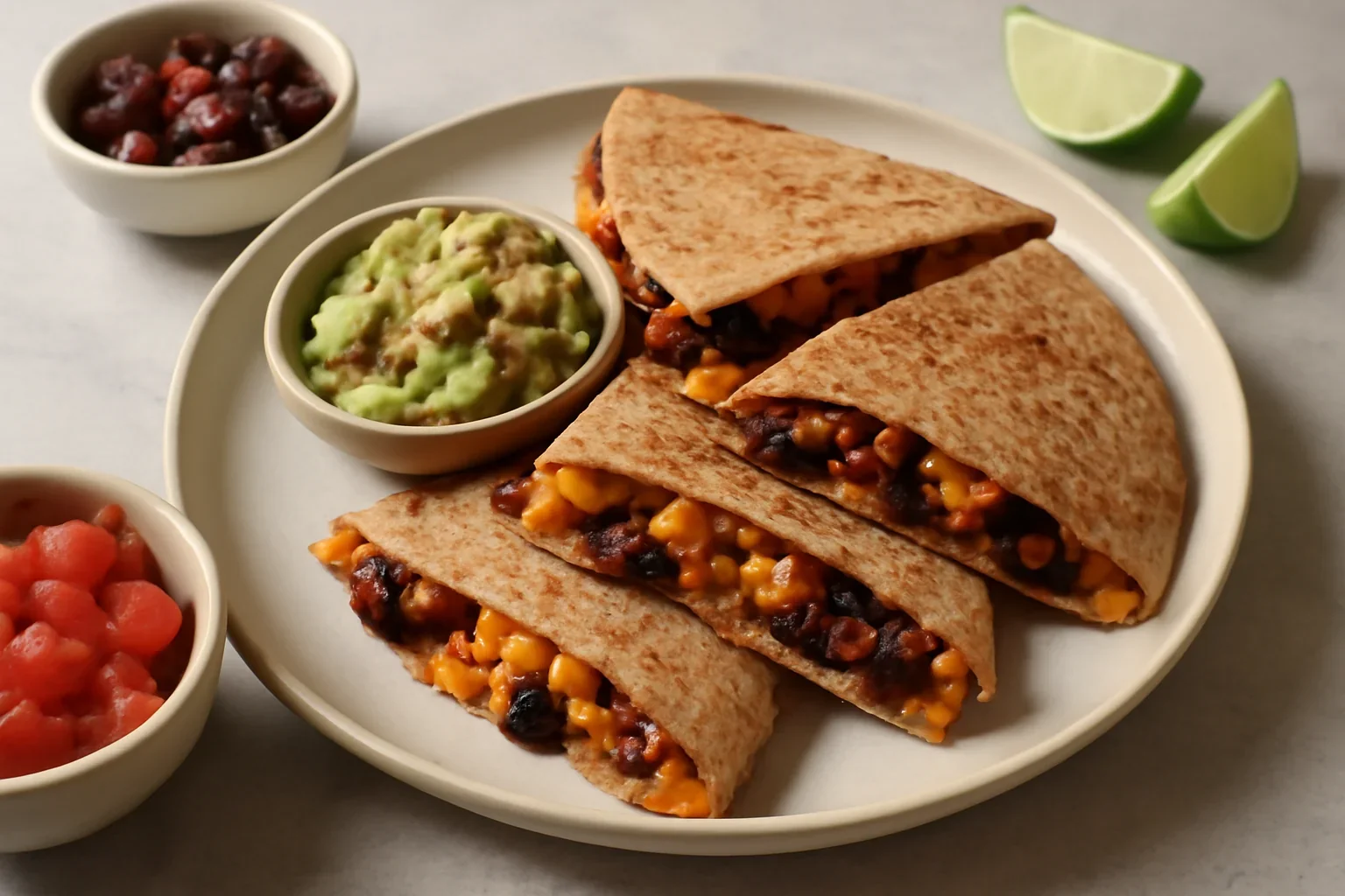Quesadilla cu dovleac și chilli