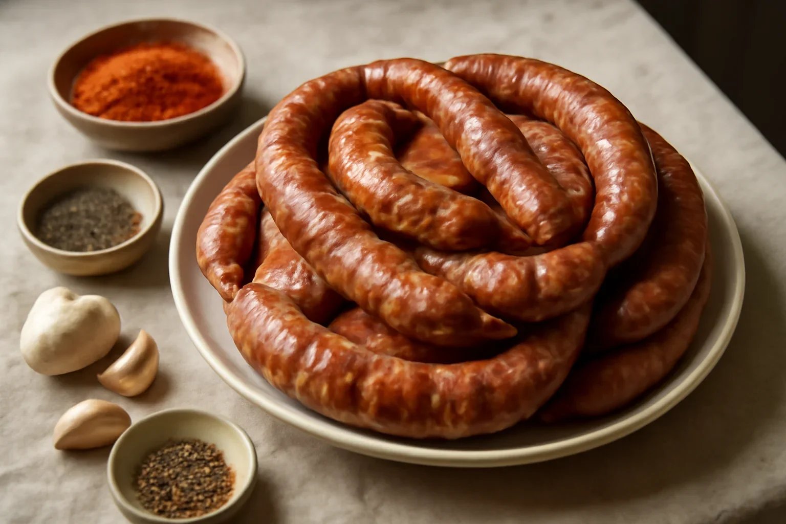Cârnați din carne de pasăre (gâscă, rață, curcan sau pui) – afumați la cald