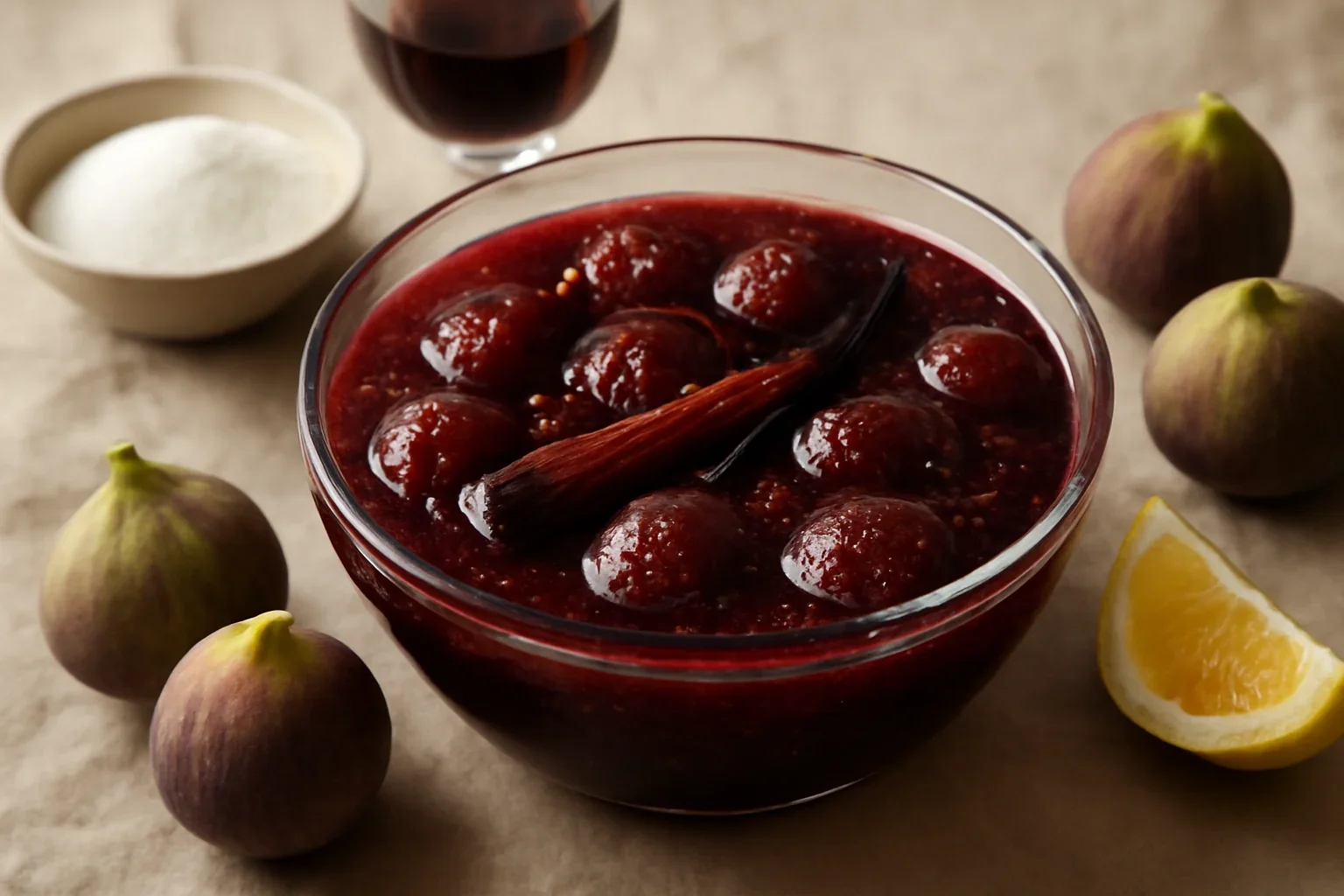 Dulceata de smochine cu vin rosu