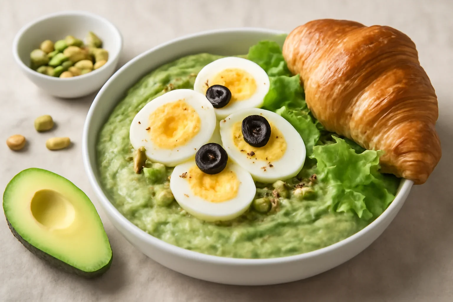 Crema de avocado cu ou
