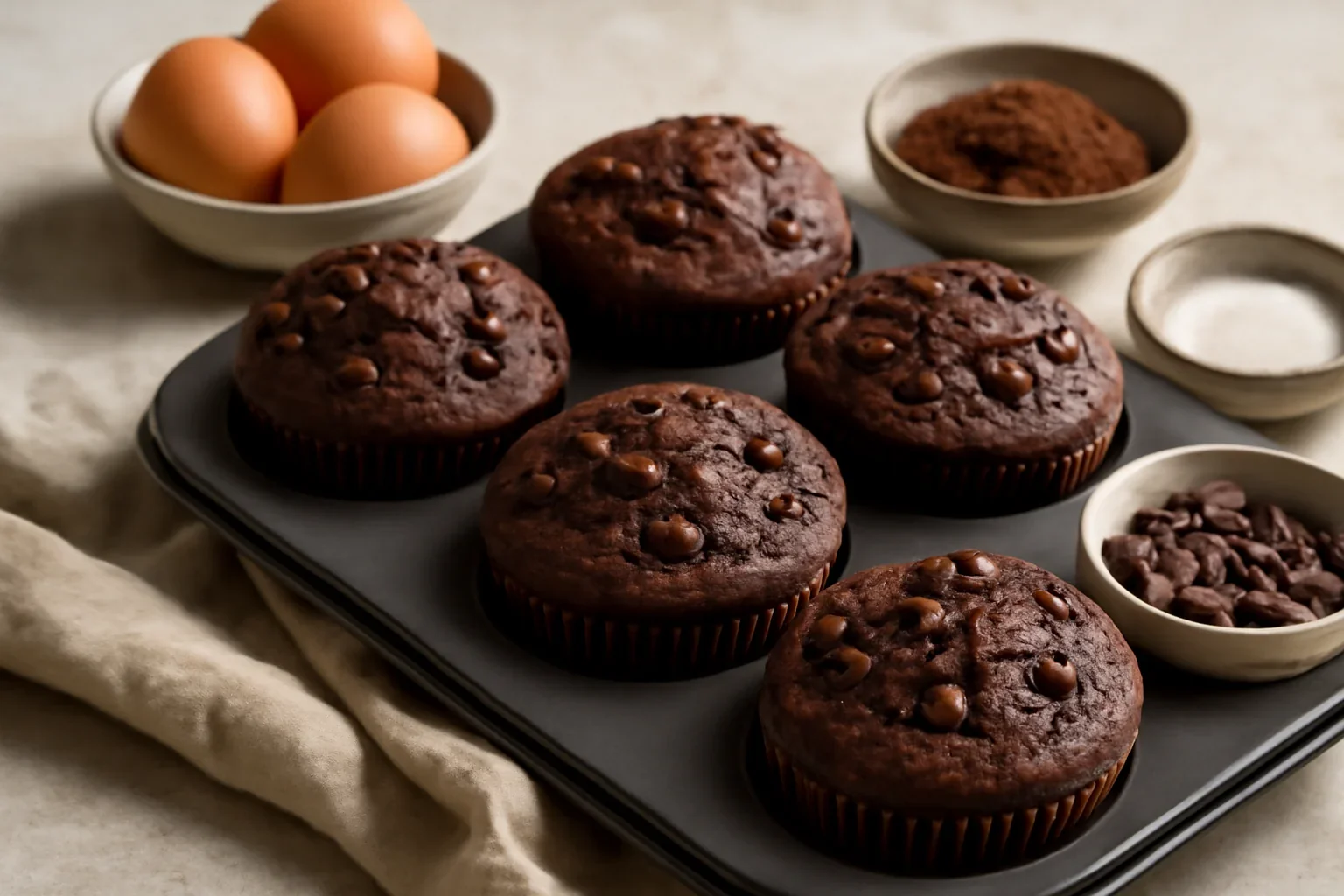Muffins cu ciocolata reteta pas cu pas