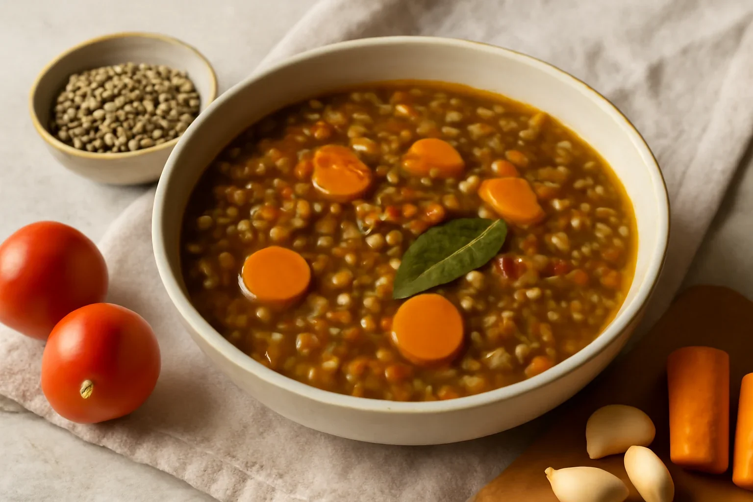 Supă algeriană de linte cu morcovi