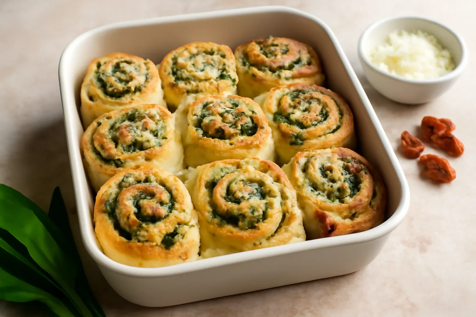 Rulouri cu leurda si parmezan