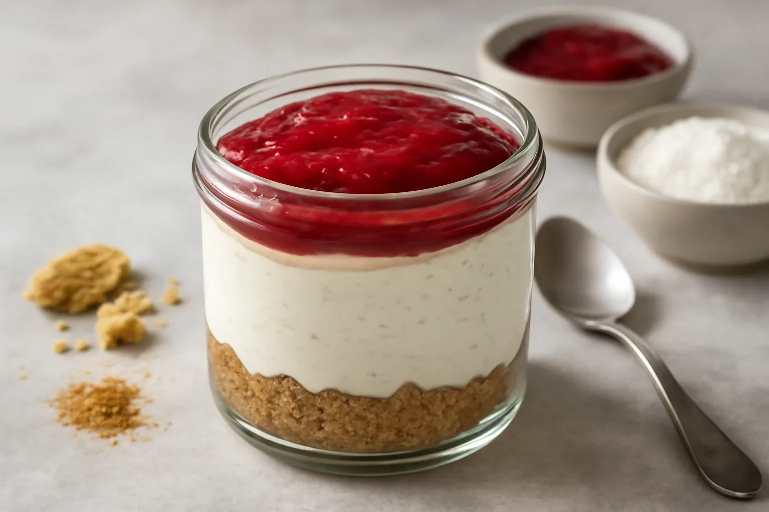 Cheesecake fara coacere la borcan