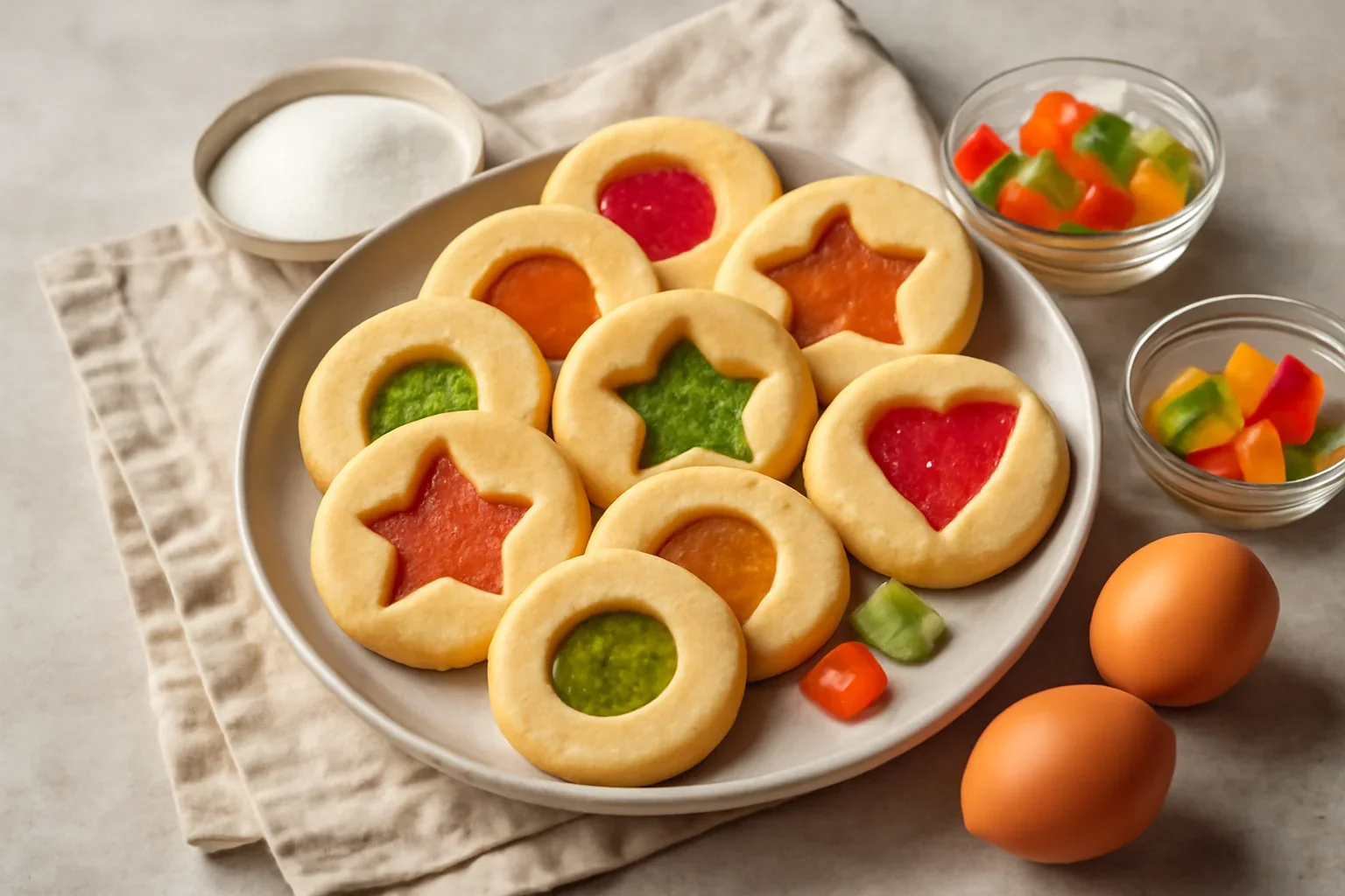Biscuiti cu vitralii