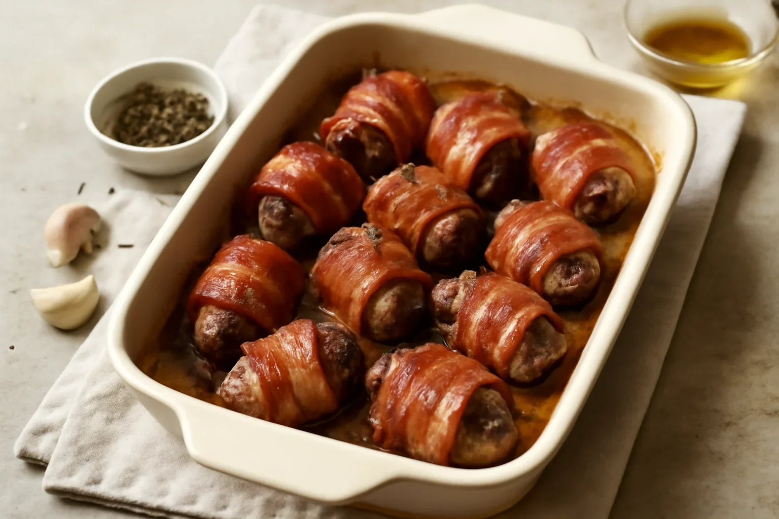 Ficatei in bacon la cuptor