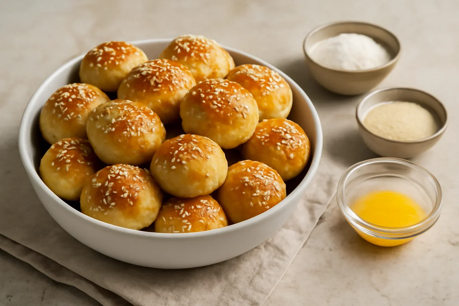 Mini chifle moi si pufoase, ideale pentru aperitive festive