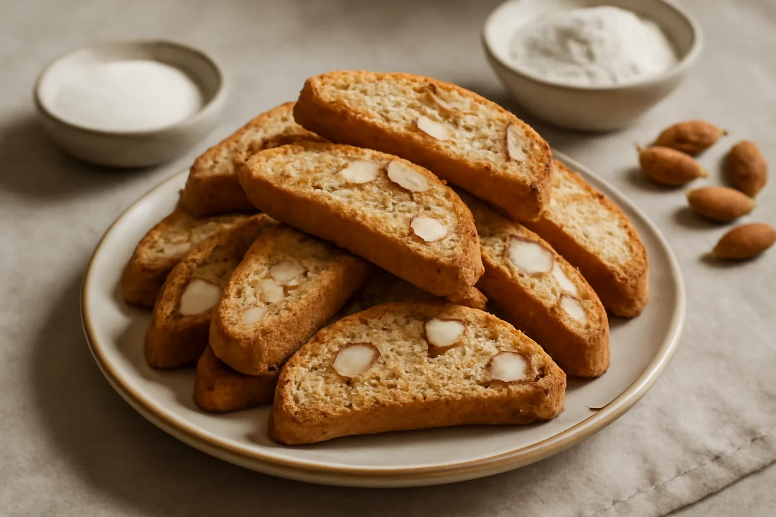 Cantuccini cu migdale (cantuccini alle mandorle)